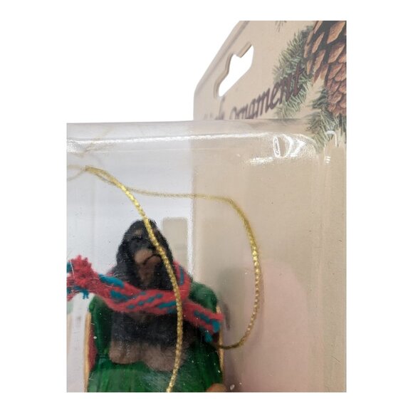 Conversation Concepts Black & Brown Cocker Spaniel Sleigh Christmas Ornament - Picture 3 of 5